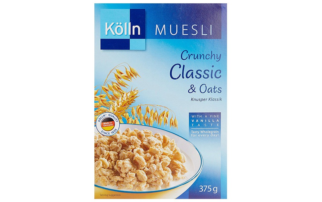 Kolln Muesli Crunchy Classic & Oats Knusper Klassik   Box  375 grams